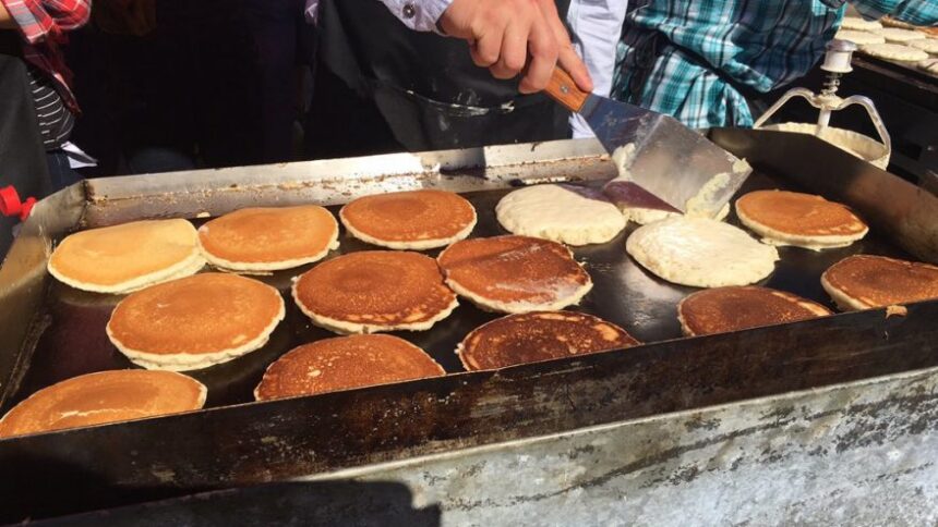Cenovus-Family-Day-pancake-breakfast-July-8-2018.-Photo-by-Kayla-Bruch-660-News.-878x494-1 List of free pancake breakfasts during the 2026 Calgary Stampede